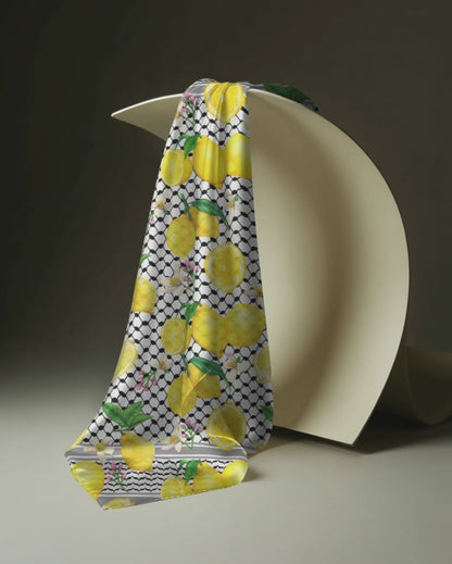 The Zest of Gaza Kuffiyeh Silk Scarf