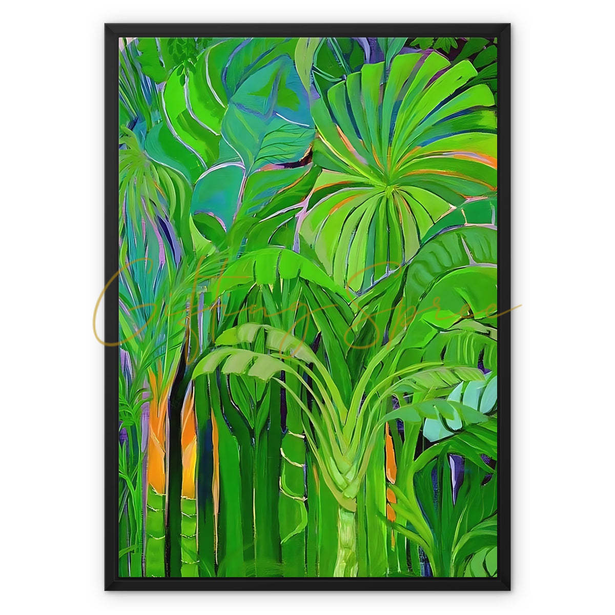 'Rainforest Malaysia' Framed Canvas Fine art kite-908524862 20"x28" / Black Frame / Image Wrap - Gifting Spree