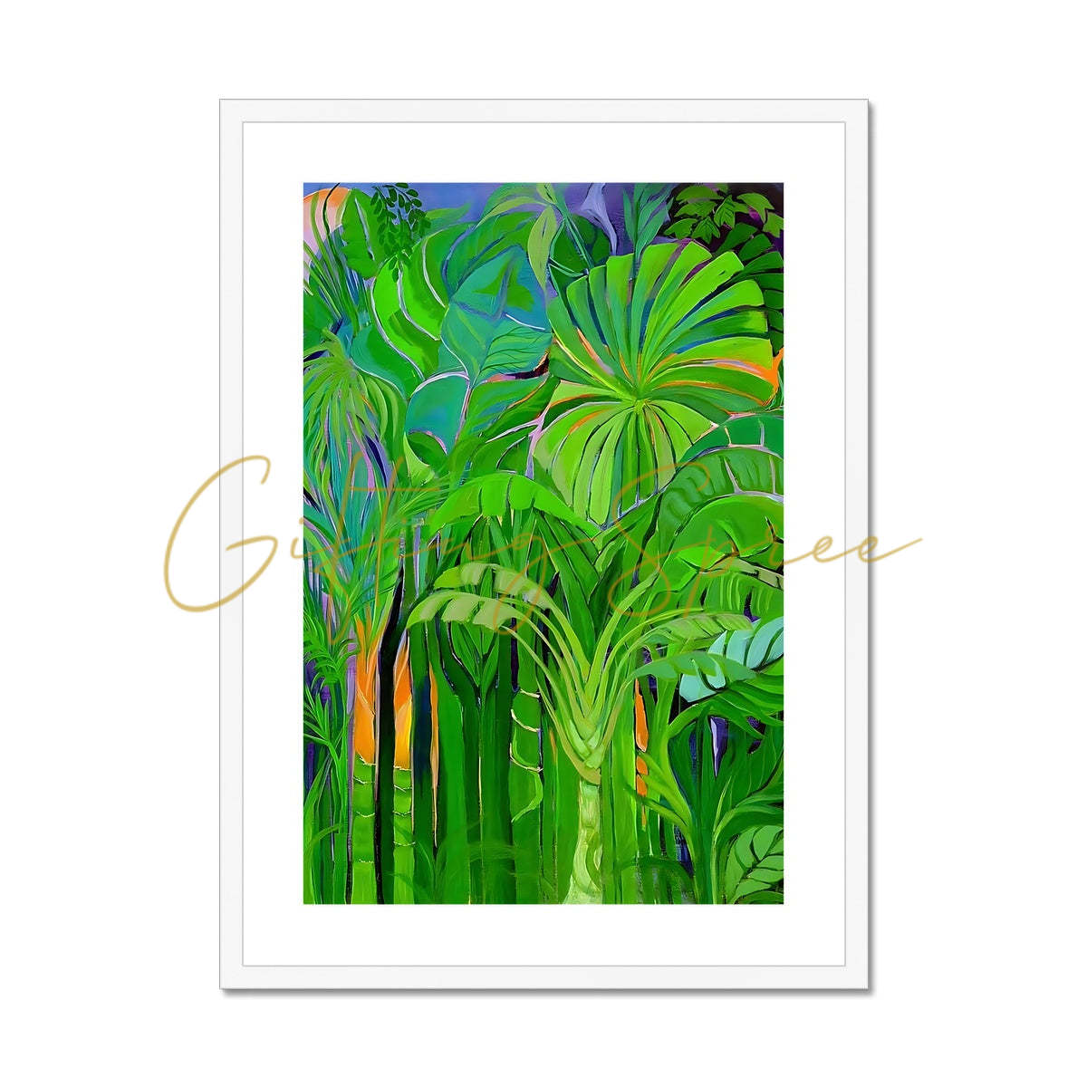 'Rainforest Malaysia' Framed & Mounted Print Fine art 20"x28" / White Frame - Gifting Spree