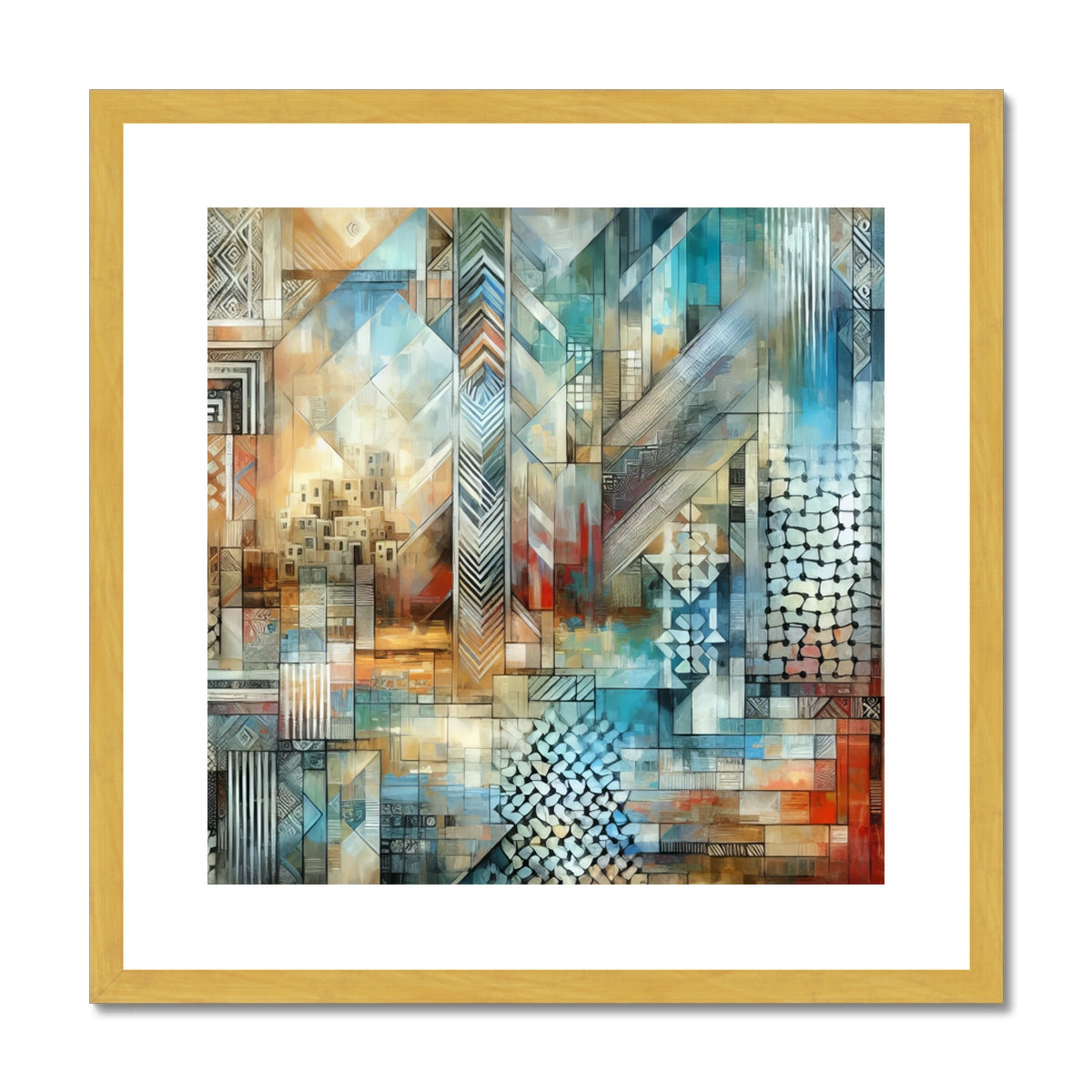 'Reflections' Antique Framed & Mounted Print Fine art kite-927299820 20"x20" / Gold Frame - Gifting Spree