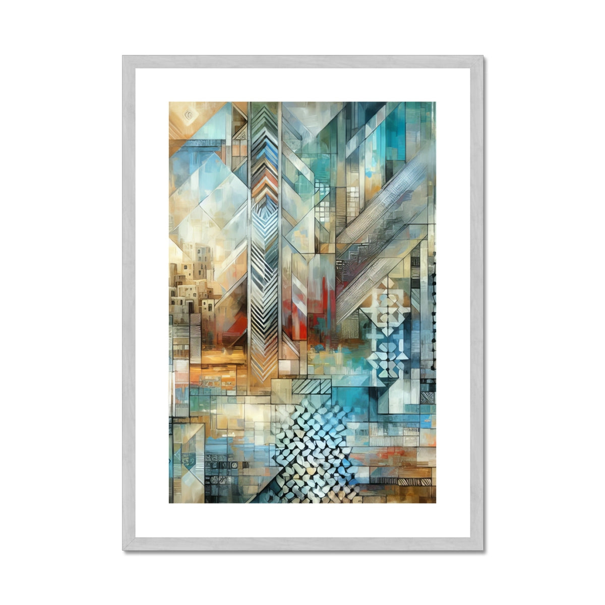 'Reflections' Antique Framed & Mounted Print Fine art kite-927299827 20"x28" / Silver Frame - Gifting Spree