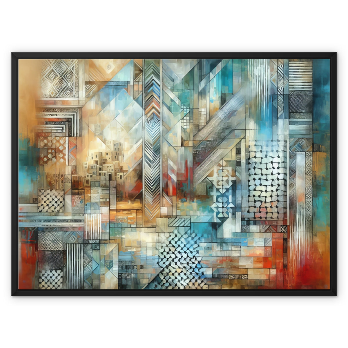 'Reflections' Framed Canvas Fine art kite-927300171 32"x24" / Black Frame / White Wrap - Gifting Spree