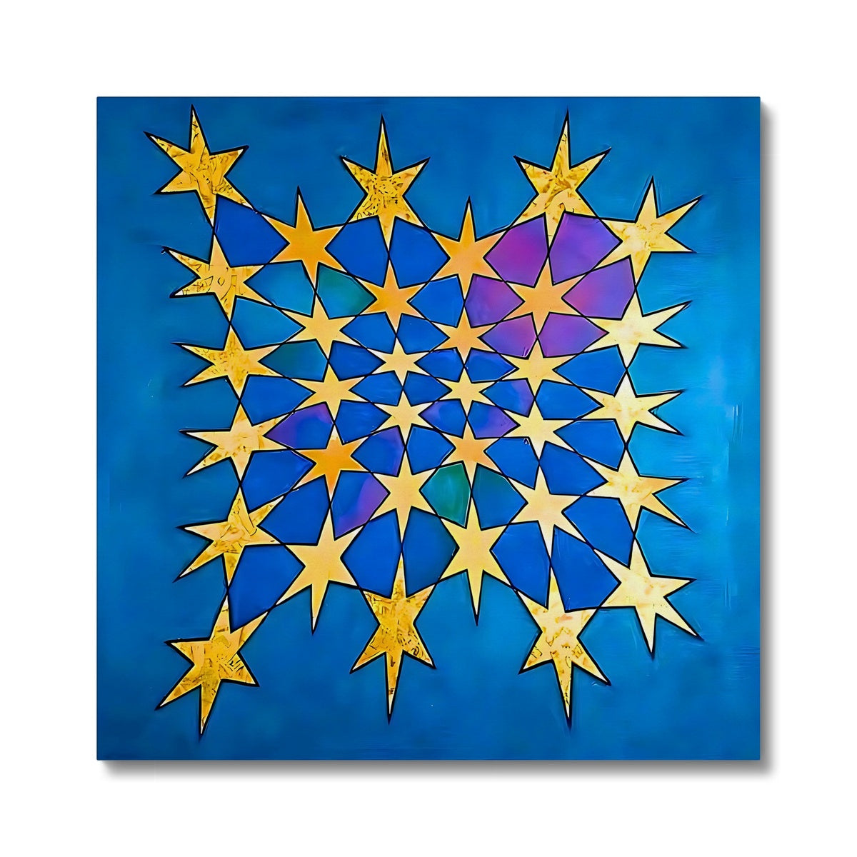 'Starburst' Canvas Fine art kite-898061368 24"x24" / White Wrap - Gifting Spree