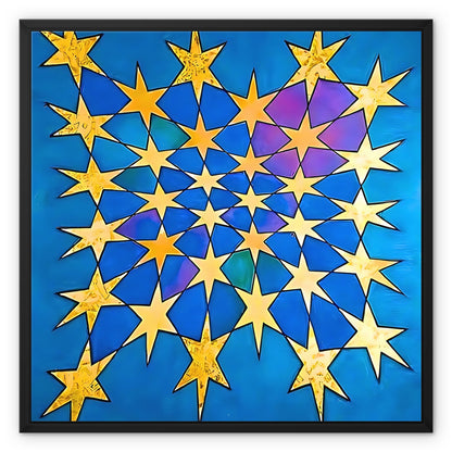 'Starburst' Framed Canvas Fine art kite-898061632 24"x24" / Black Frame / Image Wrap - Gifting Spree