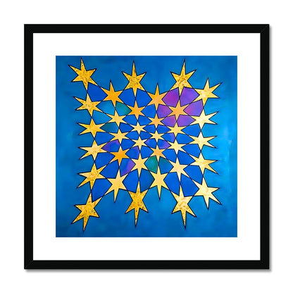 'Starburst' Framed & Mounted Print Fine art kite-898061152 20"x20" / Black Frame - Gifting Spree