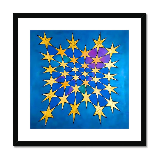 'Starburst' Framed & Mounted Print Fine art kite-898061152 20"x20" / Black Frame - Gifting Spree