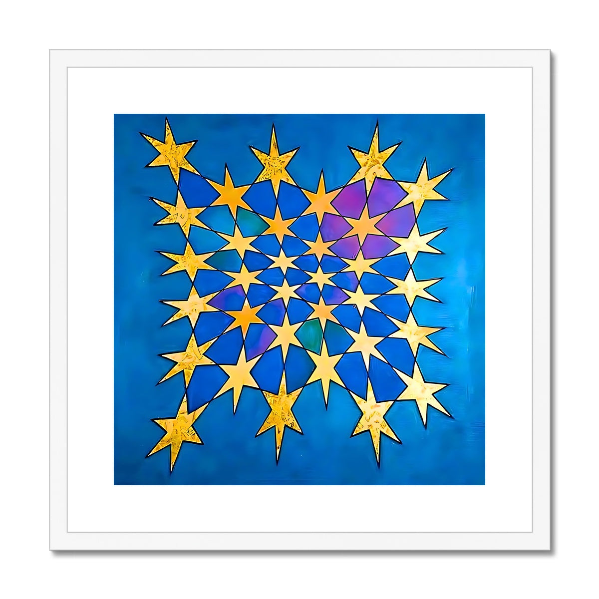 'Starburst' Framed & Mounted Print Fine art kite-898061153 20"x20" / White Frame - Gifting Spree