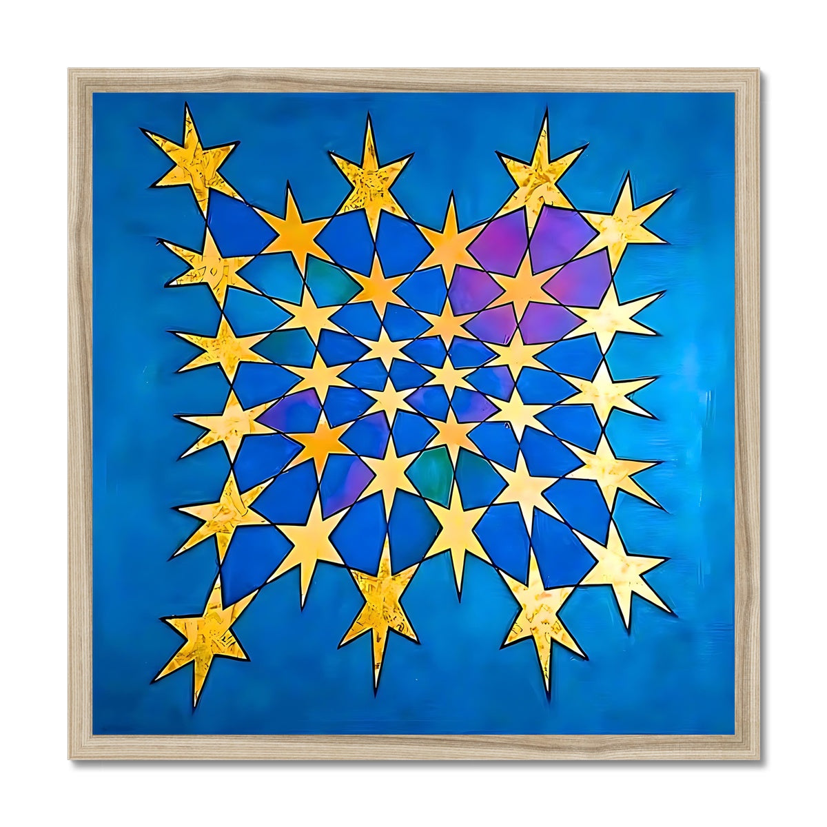 'Starburst' Framed Print Fine art kite-898061055 20"x20" / Natural Frame - Gifting Spree