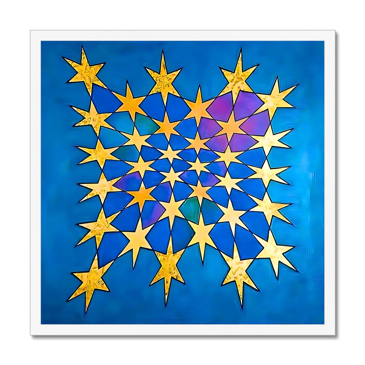 'Starburst' Framed Print Fine art kite-898061054 20"x20" / White Frame - Gifting Spree