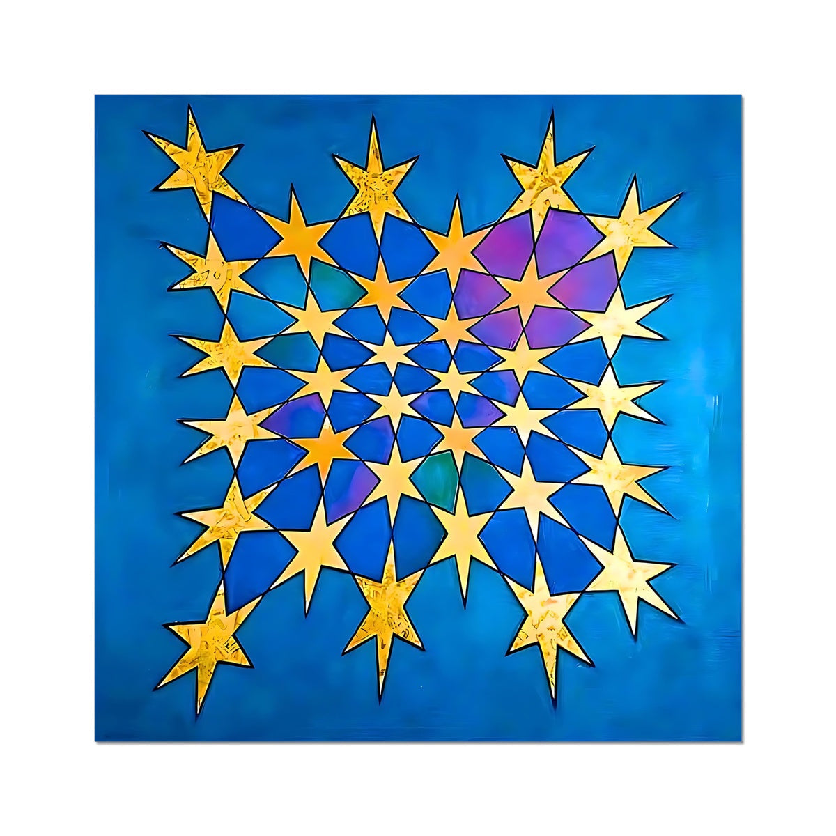 'Starburst' Rolled Canvas Fine art kite-898061442 24"x24" - Gifting Spree