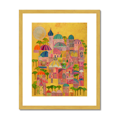 The Golden City, 1993-94 Antique Framed & Mounted Print Fine art kite-916208360 16"x20" / Gold Frame - Gifting Spree