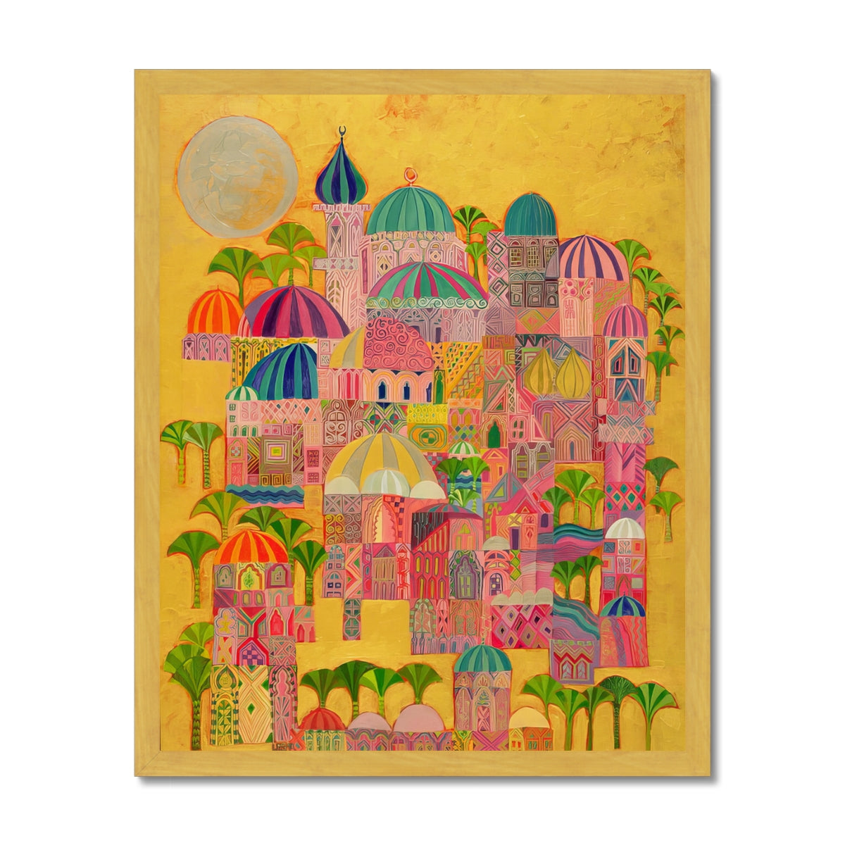 The Golden City, 1993-94 Antique Framed Print Fine art kite-916208298 16"x20" / Gold Frame - Gifting Spree