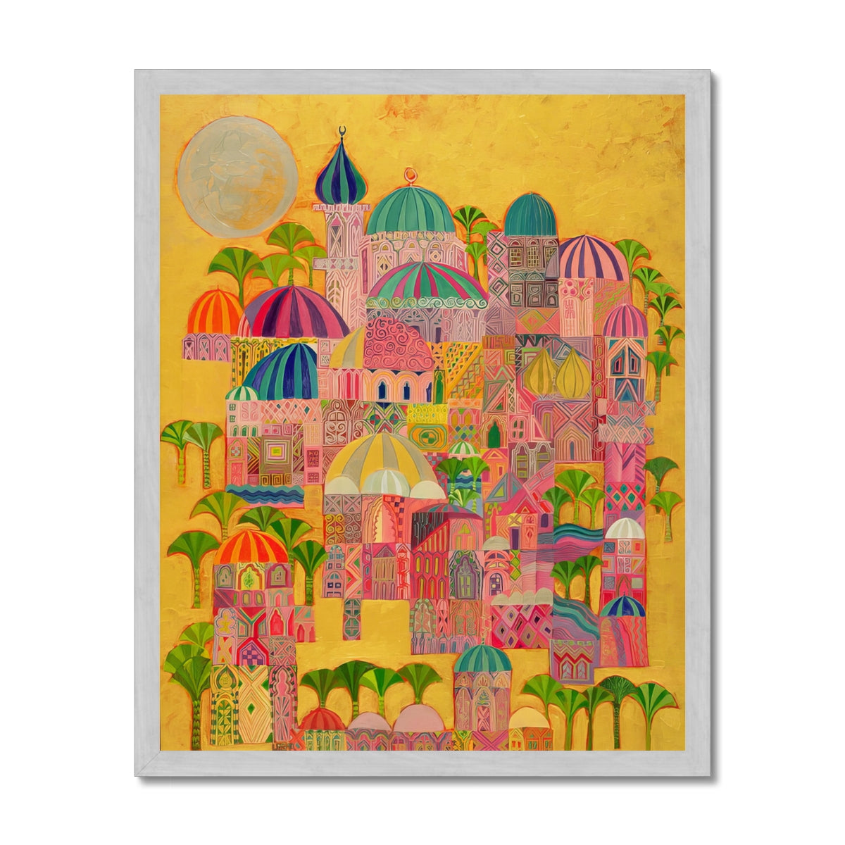 The Golden City, 1993-94 Antique Framed Print Fine art kite-916208299 16"x20" / Silver Frame - Gifting Spree