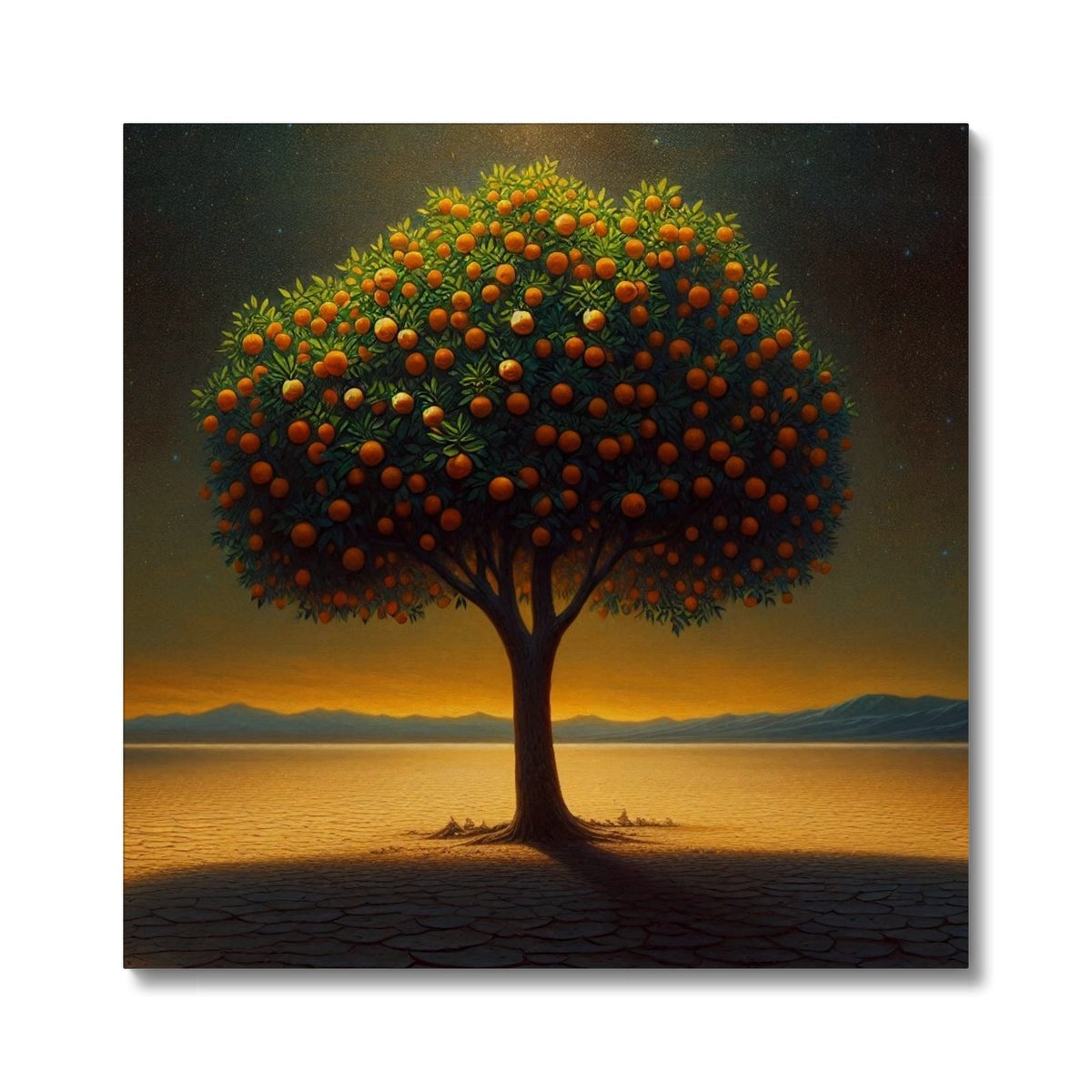 The Orange Tree & The Night Canvas Fine art kite-925182042 24"x24" / Image Wrap - Gifting Spree