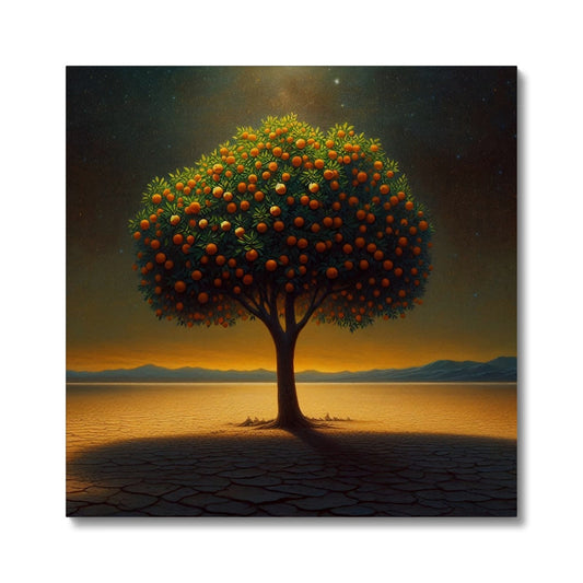 The Orange Tree & The Night Canvas Fine art kite-925182041 24"x24" / White Wrap - Gifting Spree