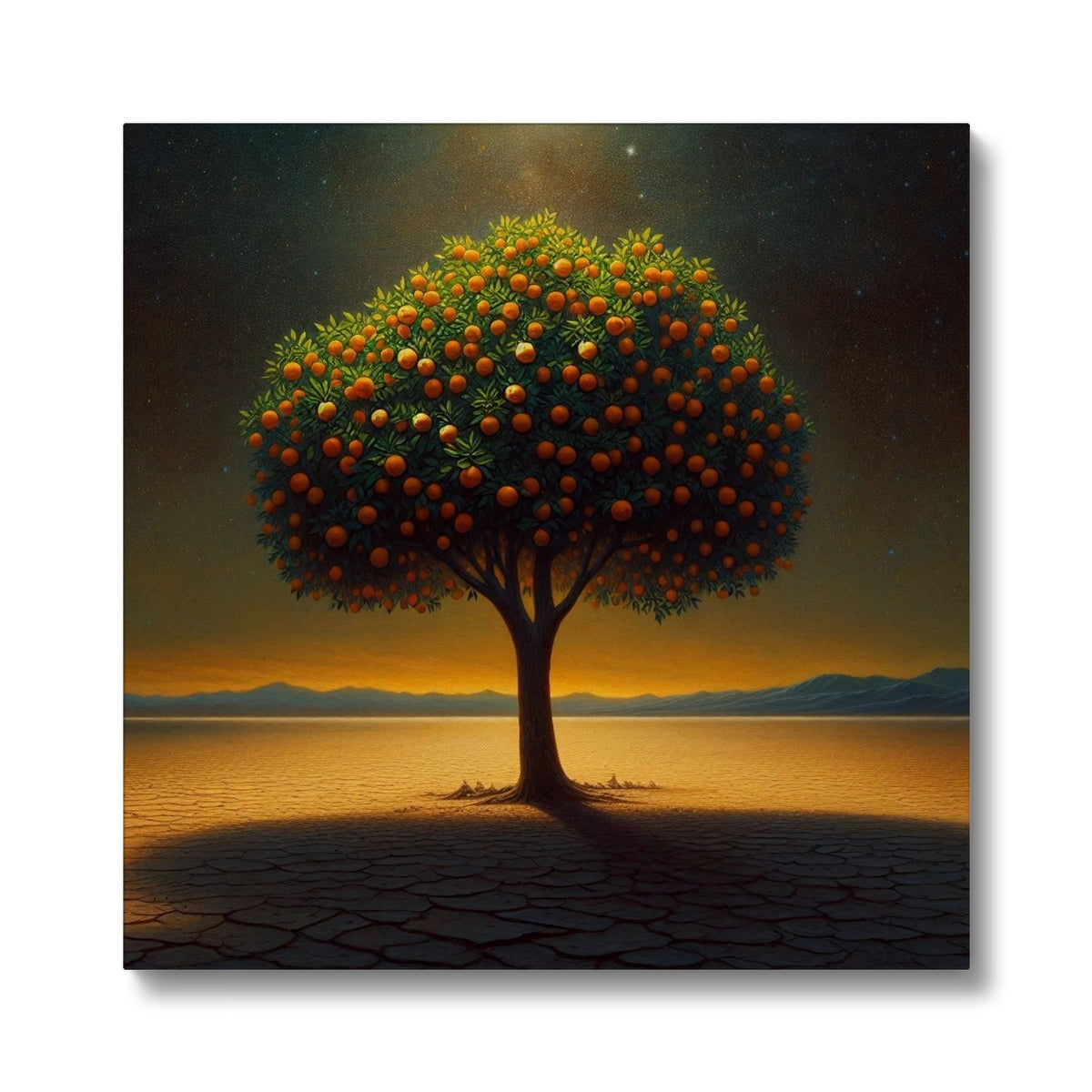 The Orange Tree & The Night Eco Canvas Fine art kite-925182243 16"x16" / White Wrap - Gifting Spree