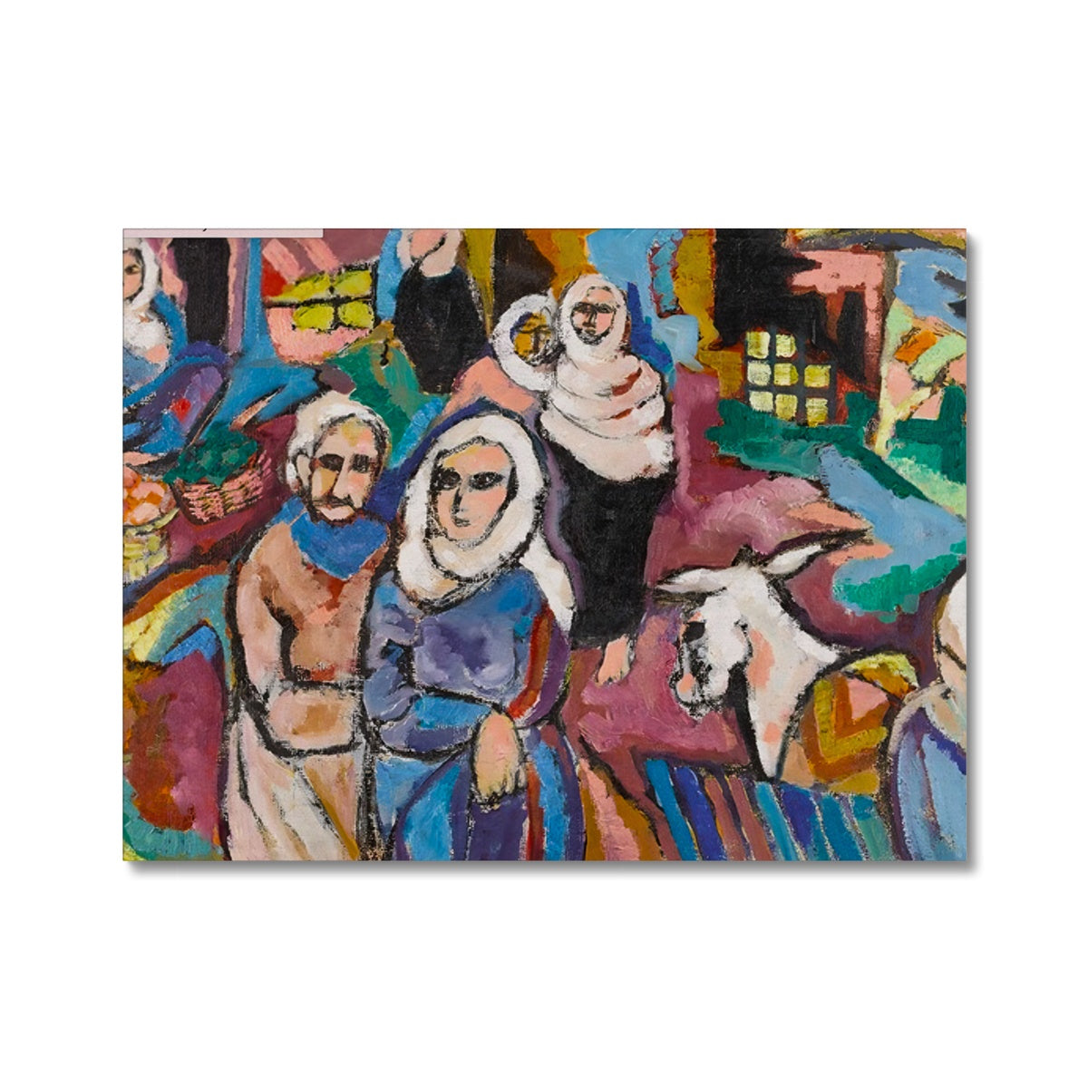 'The Souk in Gaza' Canvas Art Print Fine art kite-909105774 32"x24" / Image Wrap - Gifting Spree