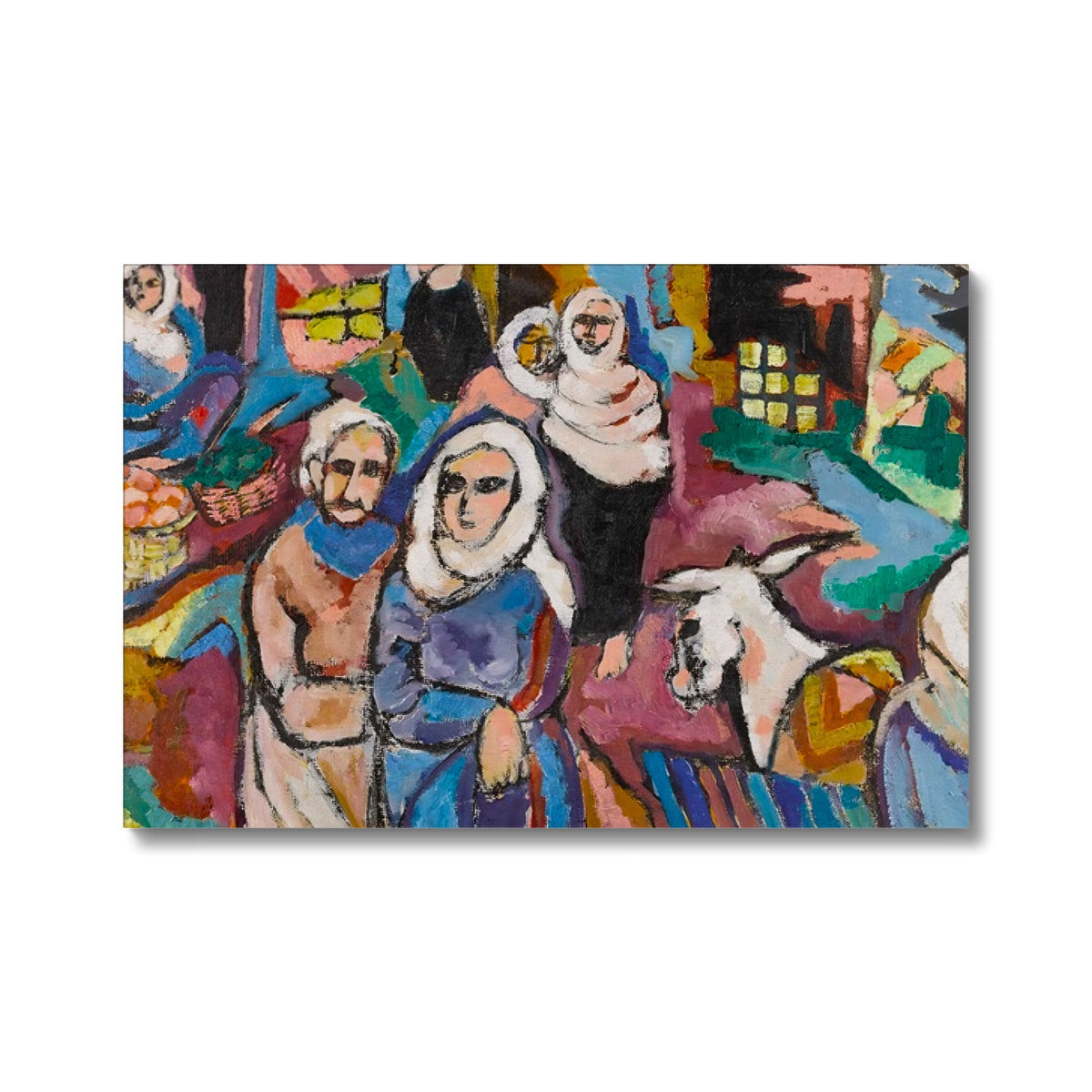 'The Souk in Gaza' Eco Canvas Art Print Fine art kite-909105972 24"x16" / Image Wrap - Gifting Spree