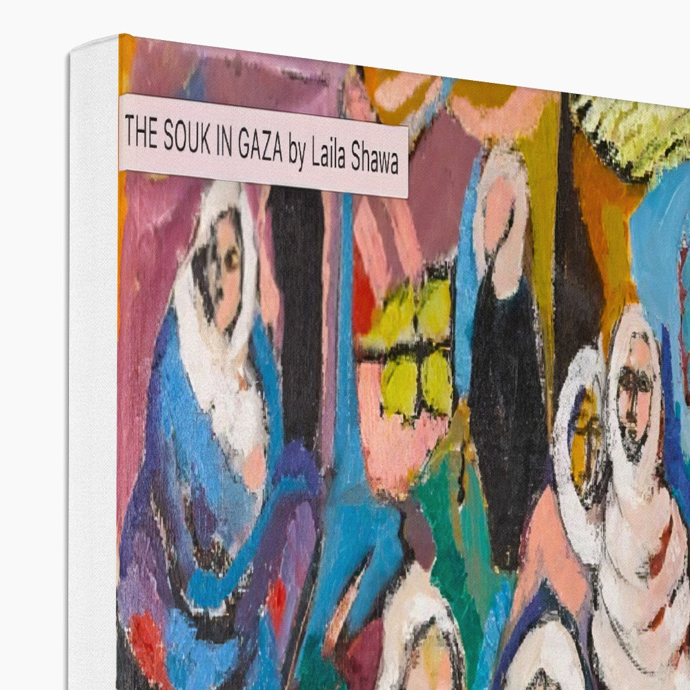 'The Souk in Gaza' Eco Canvas Art Print Fine art - Gifting Spree