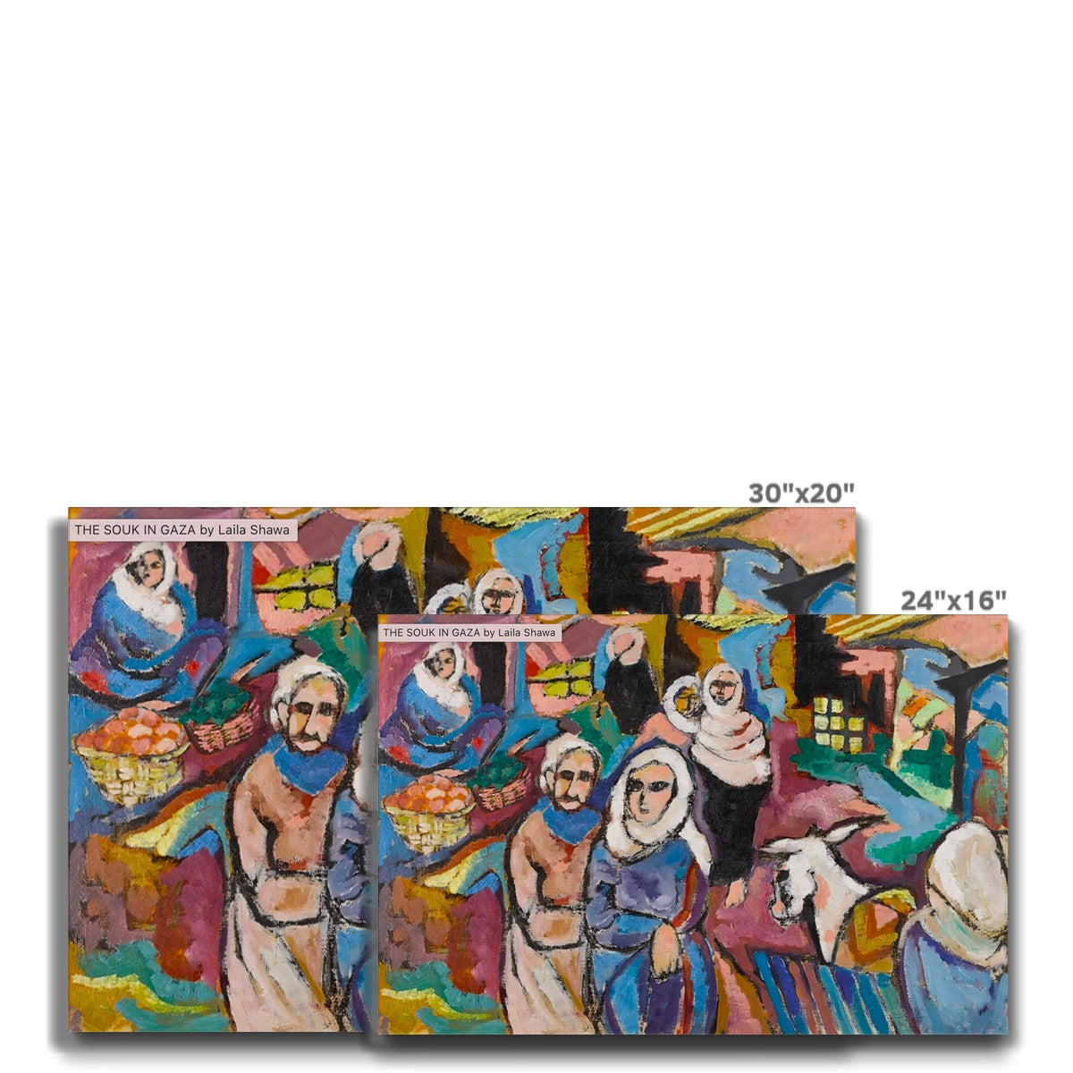 'The Souk in Gaza' Eco Canvas Art Print Fine art - Gifting Spree