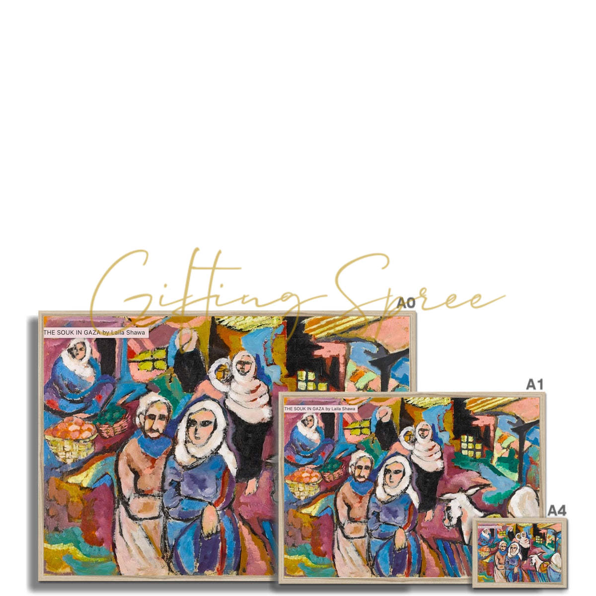 'The Souk in Gaza' Framed Print Fine art - Gifting Spree