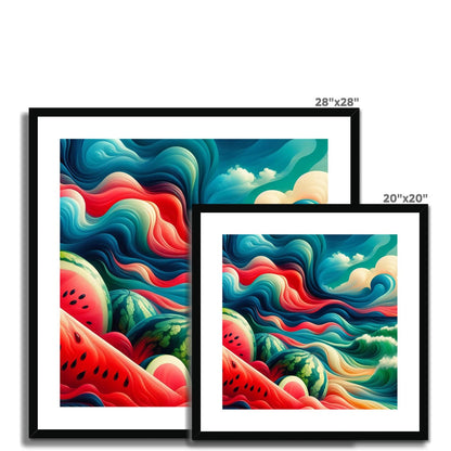 'Watermelons & The Sea' Framed & Mounted Print Fine art - Gifting Spree